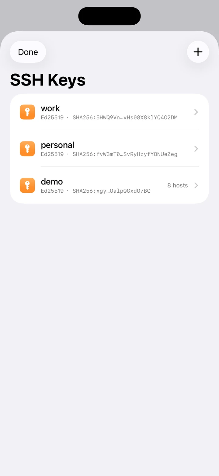SSH key manager