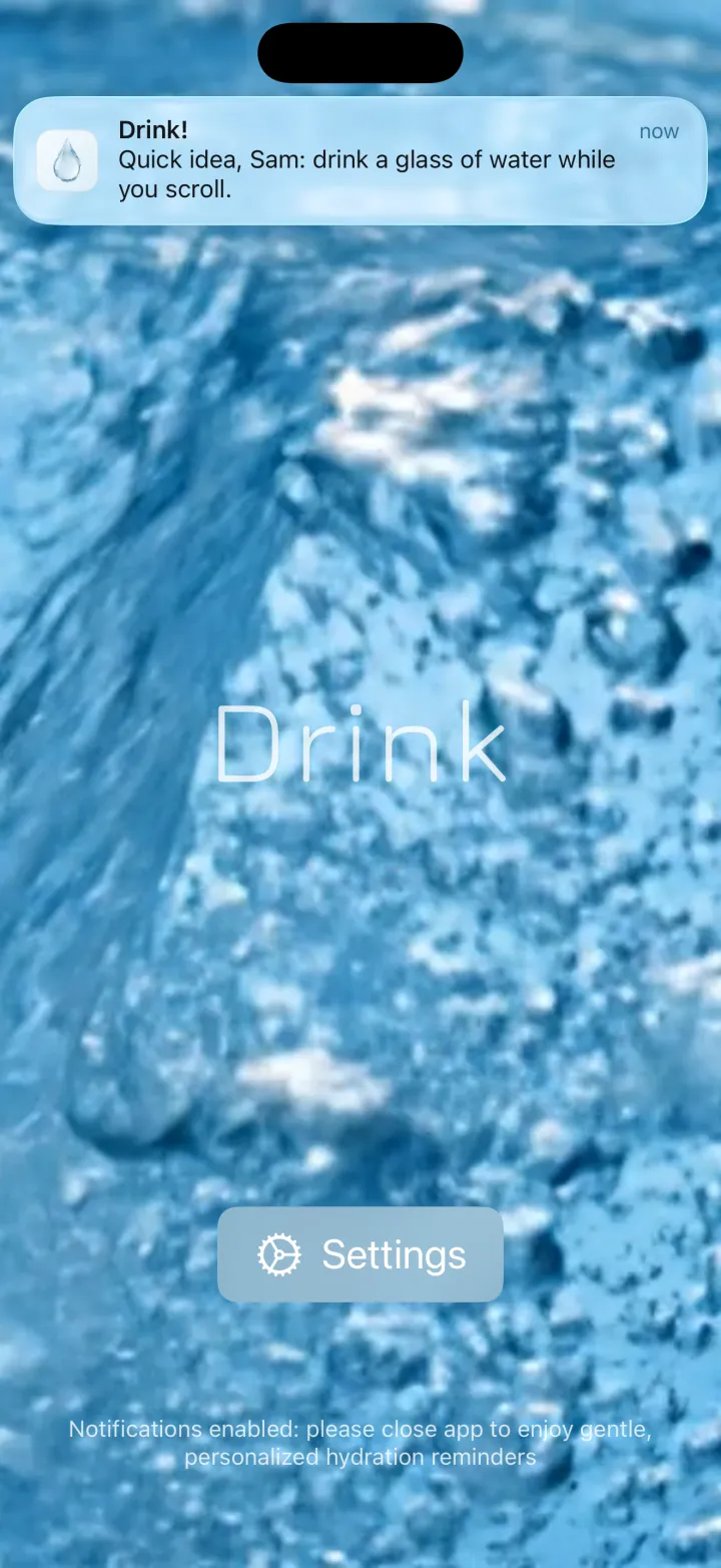 Drink — Messages that fit the moment